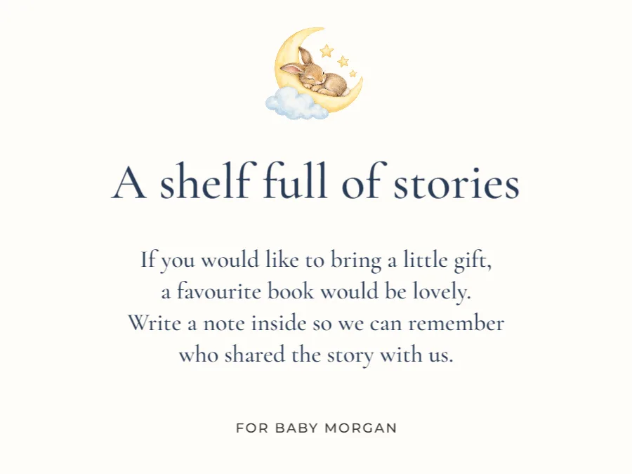 A shelf full of stories – books for baby: printable design preview