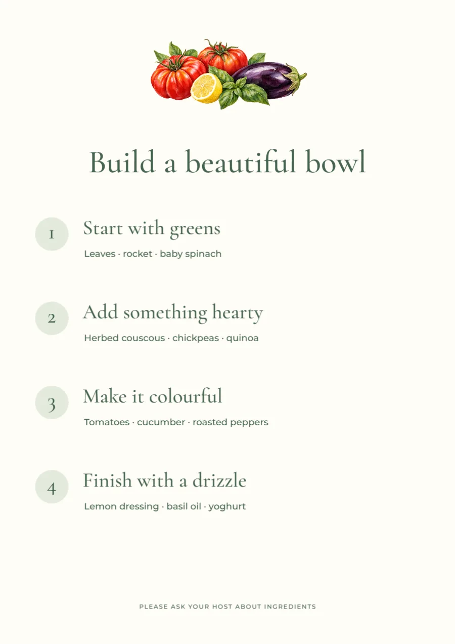Build a beautiful bowl – salad bar: printable design preview