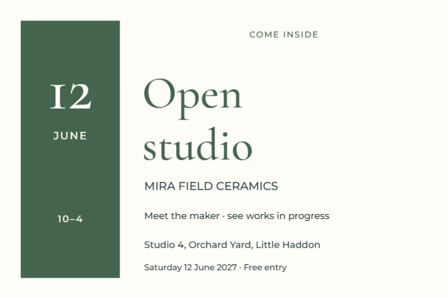 Behind the studio door – open house: printable design preview