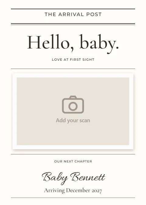 The Arrival Post – hello baby: printable design preview
