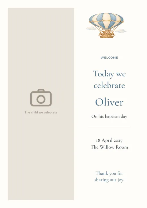 Everyone is here for you – baptism welcome: printable design preview