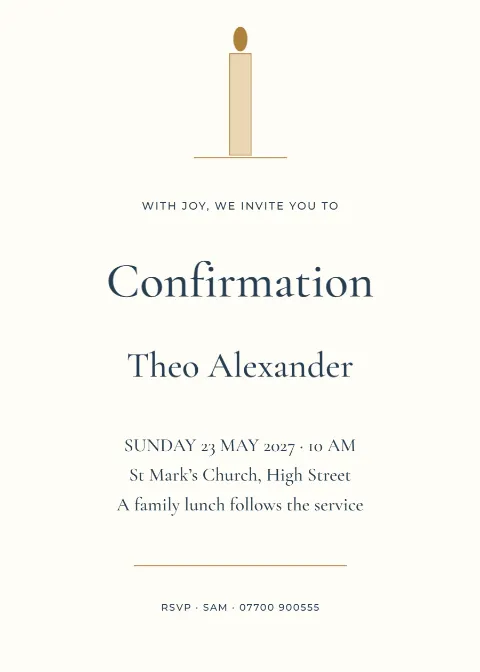 A light to carry – confirmation: printable design preview