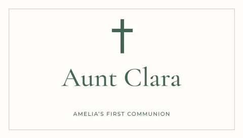 At this table – communion place card: printable design preview