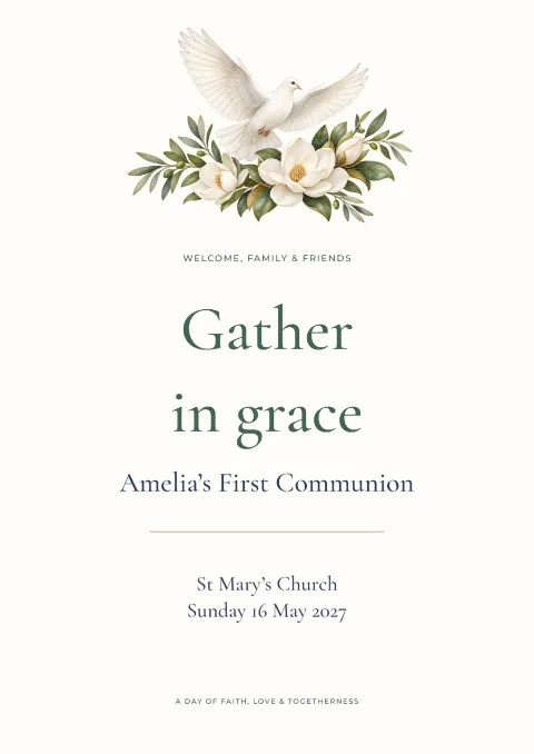 Gather in grace – communion welcome: printable design preview