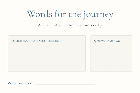 A little encouragement – confirmation wishes: printable design preview