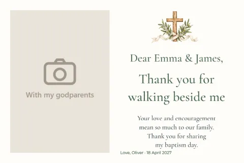 Guided by your love – godparent card: printable design preview