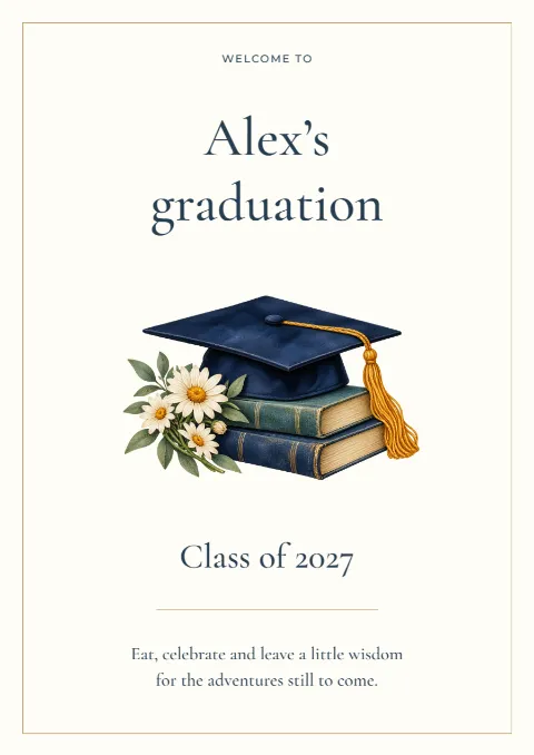 The future starts here – graduation welcome: printable design preview