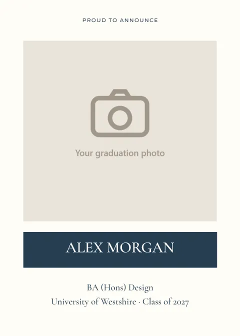 Made it – graduation announcement: printable design preview