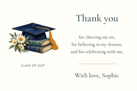 You helped me grow – graduation thanks: printable design preview