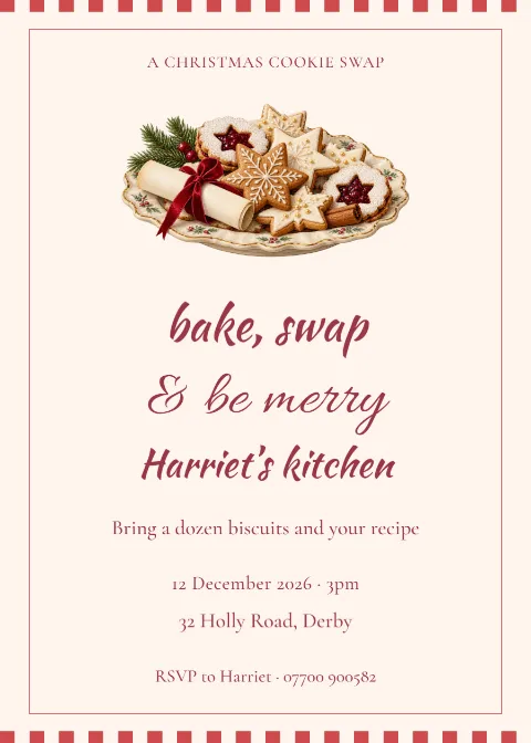 Made Merry – Christmas cookie swap: printable design preview
