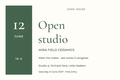 Behind the studio door – open house: printable design preview