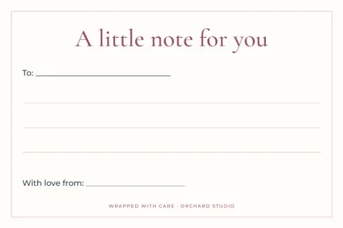 A little note, a lovely parcel – gift message: printable design preview