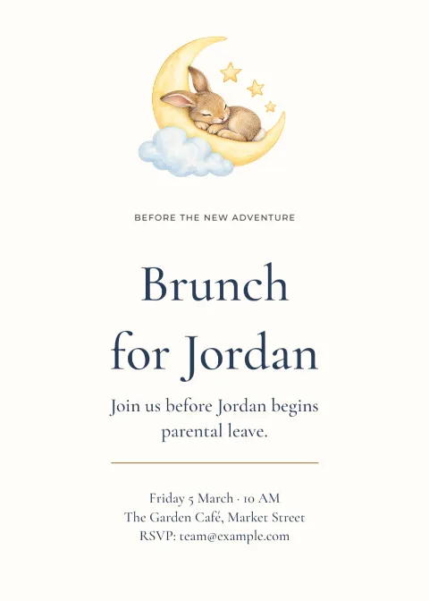 A little pause, a new adventure – leave brunch: printable design preview