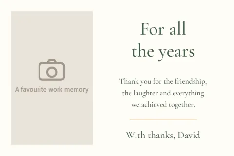 For all the years – retirement thank you: printable design preview