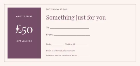 Something just for you – gift voucher: printable design preview