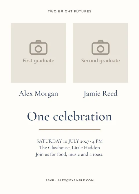Two bright futures – joint graduation: printable design preview